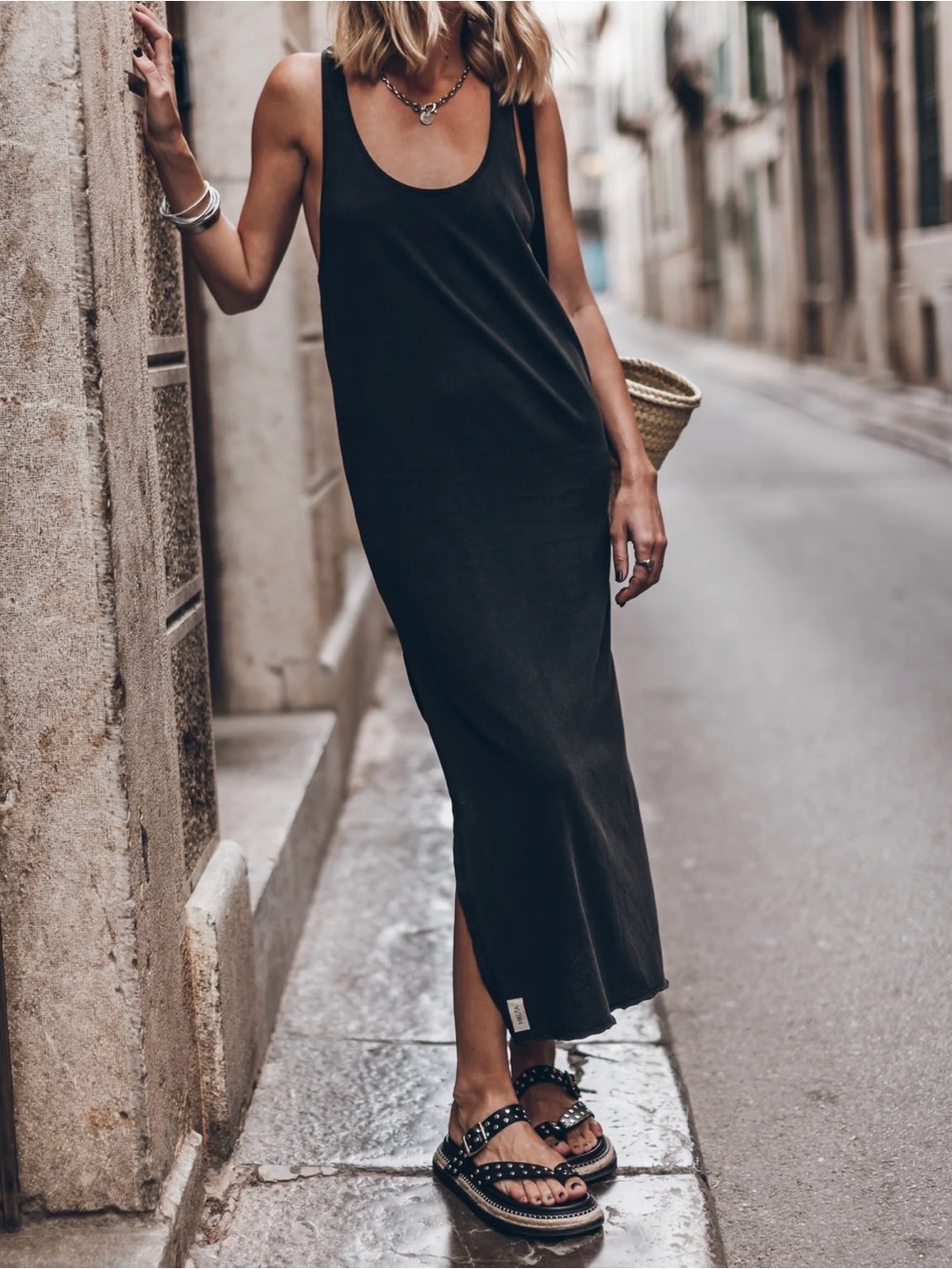 Mikuta the Dark Twisted Back Dress